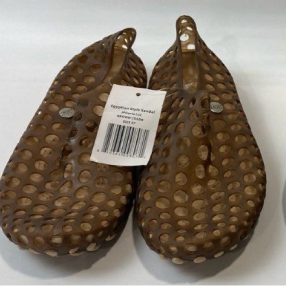 Water Slip-on Shoes Women Flat Transparent Brown or black - Picture 2 of 5